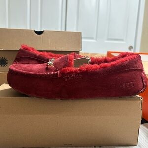 UGG Red Suede Moccasins